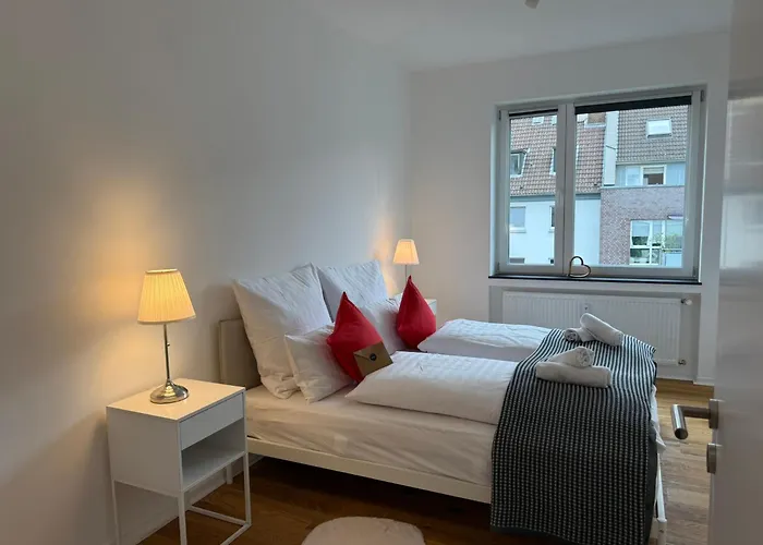 Appartement Nooqa - Living Collection - Parkplatz, Smart Tv, Kueche, Voll Ausgestattet *